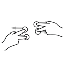 gestureworks, two, finger, split icon