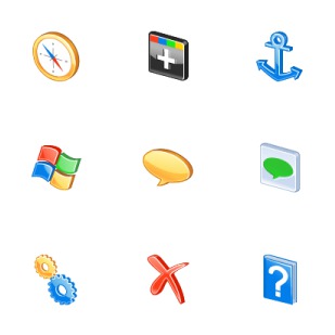 3D Glossy icon sets preview