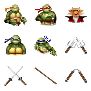 TMNT icon sets preview