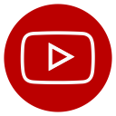 outline, circle, youtube icon