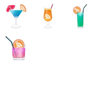 RSS Drink Cocktail Party icon sets preview
