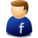 user, facebook icon