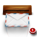 Email, Mail, Wooden icon