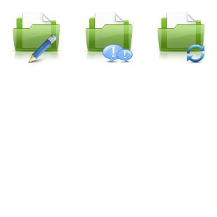 Green Folders icon sets preview