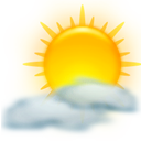 Clouds, Sun, Weather icon