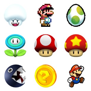 Super Mario icon sets preview