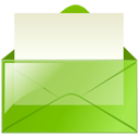 mail, envelop, email, green, message, letter icon