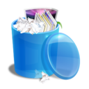 blue recycle bin icon