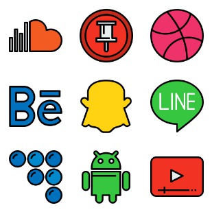 Social Media icon sets preview