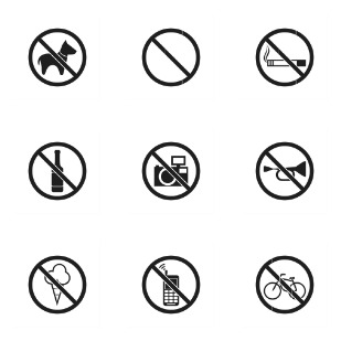prohibition icon sets preview