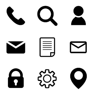 Basic element icon sets preview