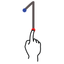 stroke, gestureworks, up, arrow icon