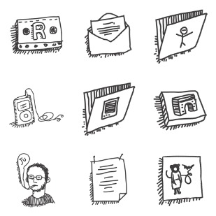 Sketchy icon sets preview
