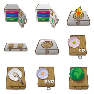 Kitchen icon sets preview