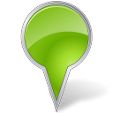 bubble, chartreuse, mapmarker icon
