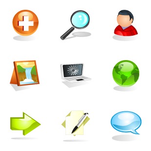 Web Gloss 3D icon sets preview