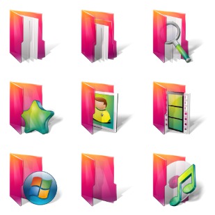 Aurora Folders icon sets preview