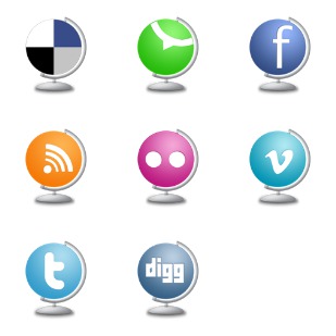 Globe Social icon sets preview