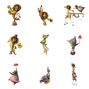 Madagascar 3 icon sets preview