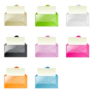 Transparent Mail icon sets preview