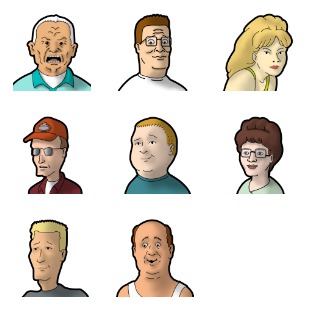 King Of The Hill icon sets preview