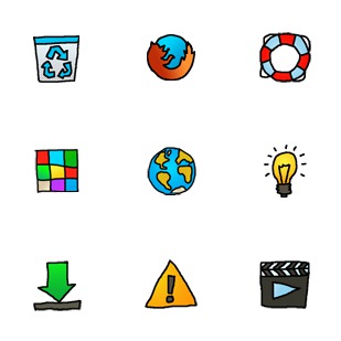 Web Cartoon icon sets preview