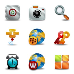 Gleam Black Berry icon sets preview
