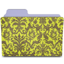 folder damask chartreuse icon