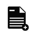 new, add, document, file, page, paper icon