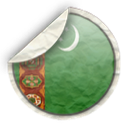 turkmen flag, turkmenistan icon
