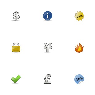 Glossy E Commerce Pack icon sets preview