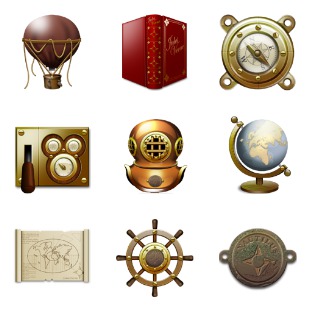 Jules Verne icon sets preview