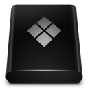 Black, Bootcamp, Drive icon