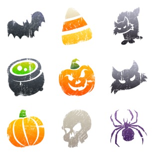 Litho Halloween icon sets preview