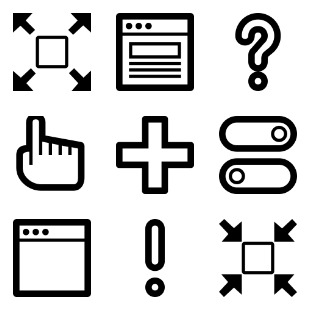 Interface icon sets preview