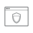 protection, browser, security, secure, safety, shield, firewall icon