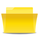 open, yellow, folder icon