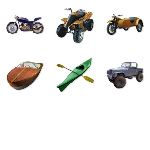 Vehicules icon sets preview