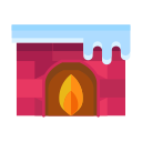 livingroom, fireplace, fire, cold, winter, flame icon