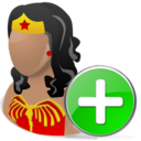 wonderwoman,add,hero icon