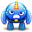 Angry, Blue, Monster icon