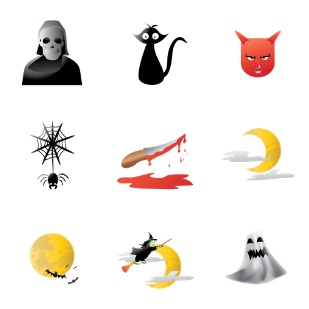 Halloween icon sets preview