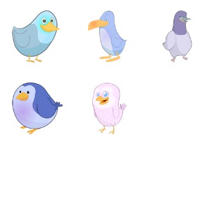 Twitter Birds icon sets preview