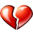 valentine, heart, broken, love icon