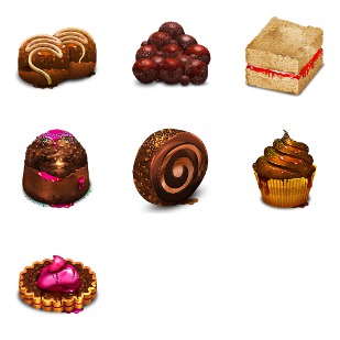 Chocolate Obsession icon sets preview