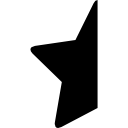 Half star shape icon