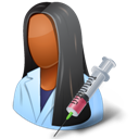 Dark, Female, Immunologist icon