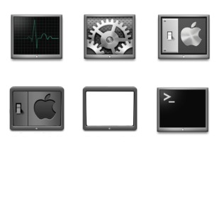 Utilities Charcoal icon sets preview