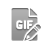 gif, pencil, format, file icon