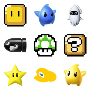 Super Mario icon sets preview